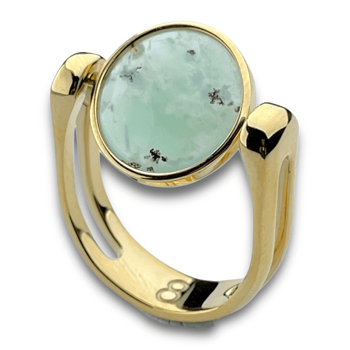 Chrysoprase Crystal Fidget Ring