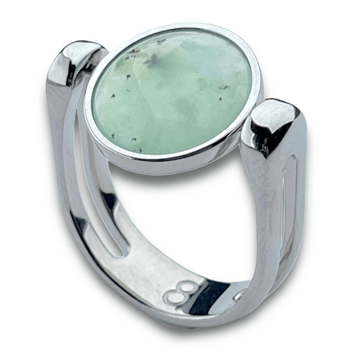 Chrysoprase Crystal Fidget Ring