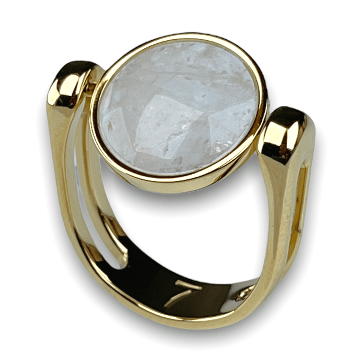 Clear Quartz Crystal Fidget Ring