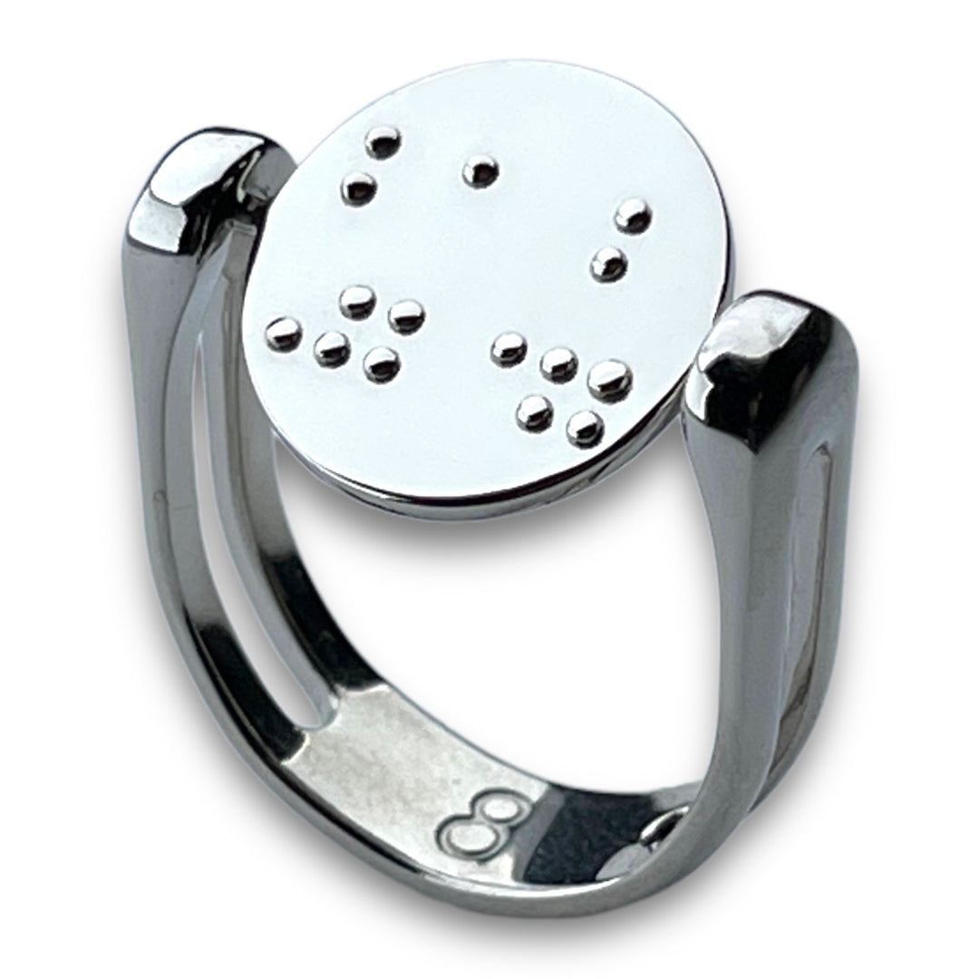 LOVE sterling silver braille high quality ring