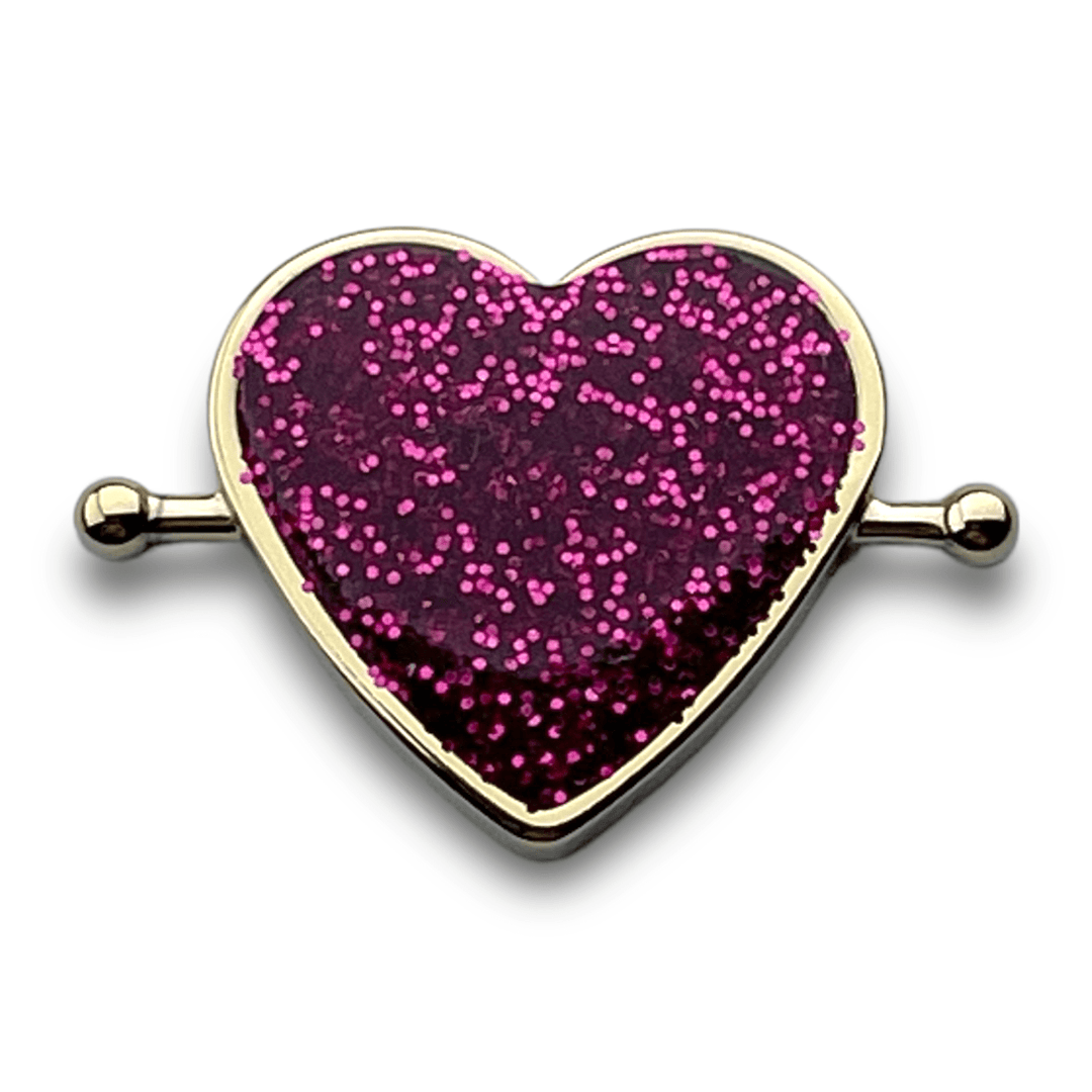 Hot Pink Glitter Heart-shaped Element