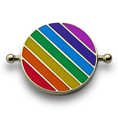 Rainbow Chroma Diagonal-Stripe Spinner