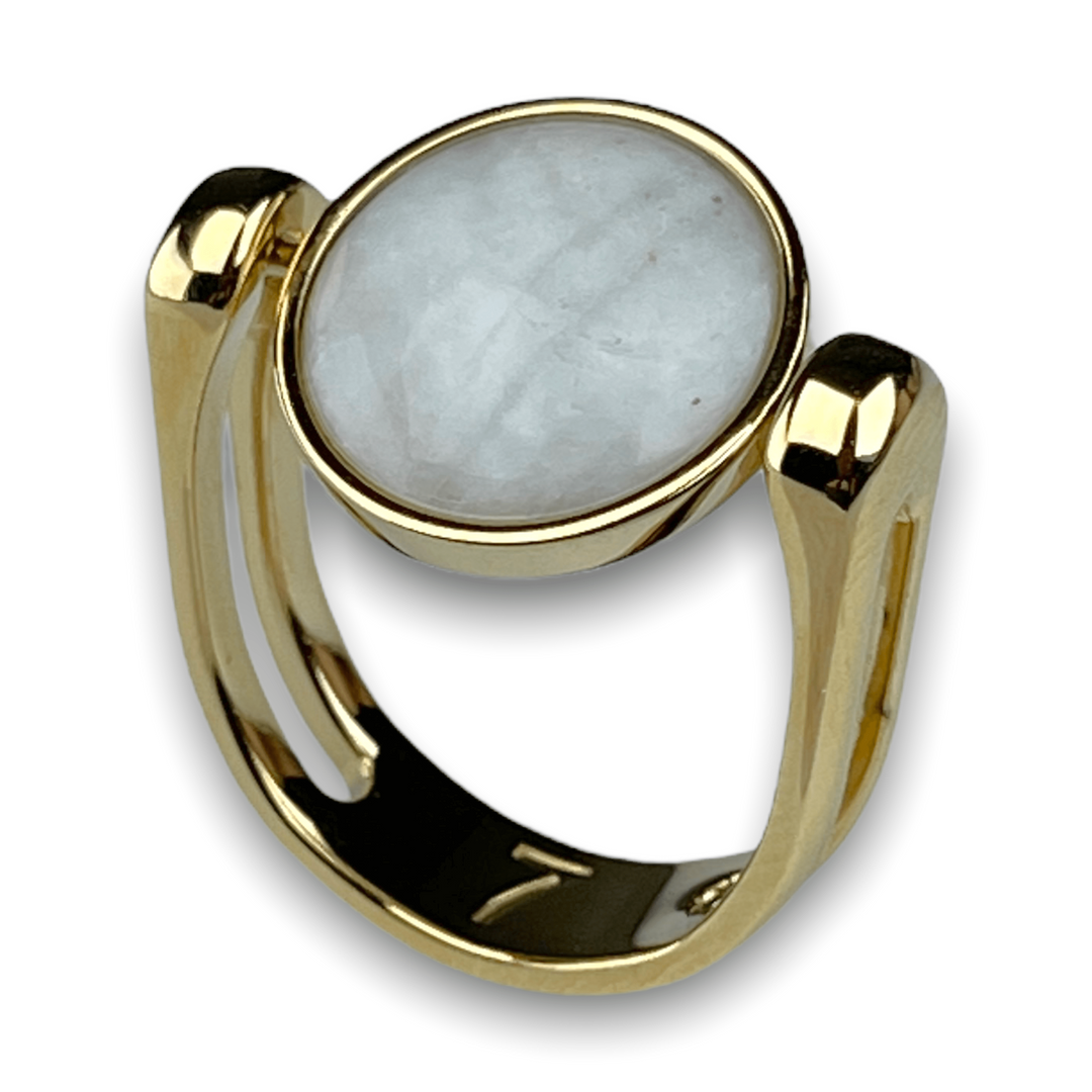 Moonstone Crystal Fidget Ring