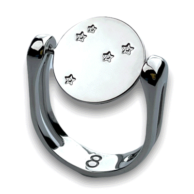 Moon & Stars Symbol Fidget Ring