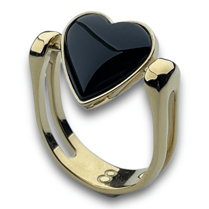 Heart-Shaped Crystal Fidget Ring