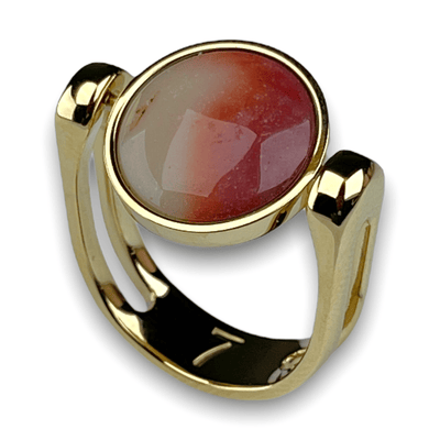 Red Mookaite Crystal Fidget Ring