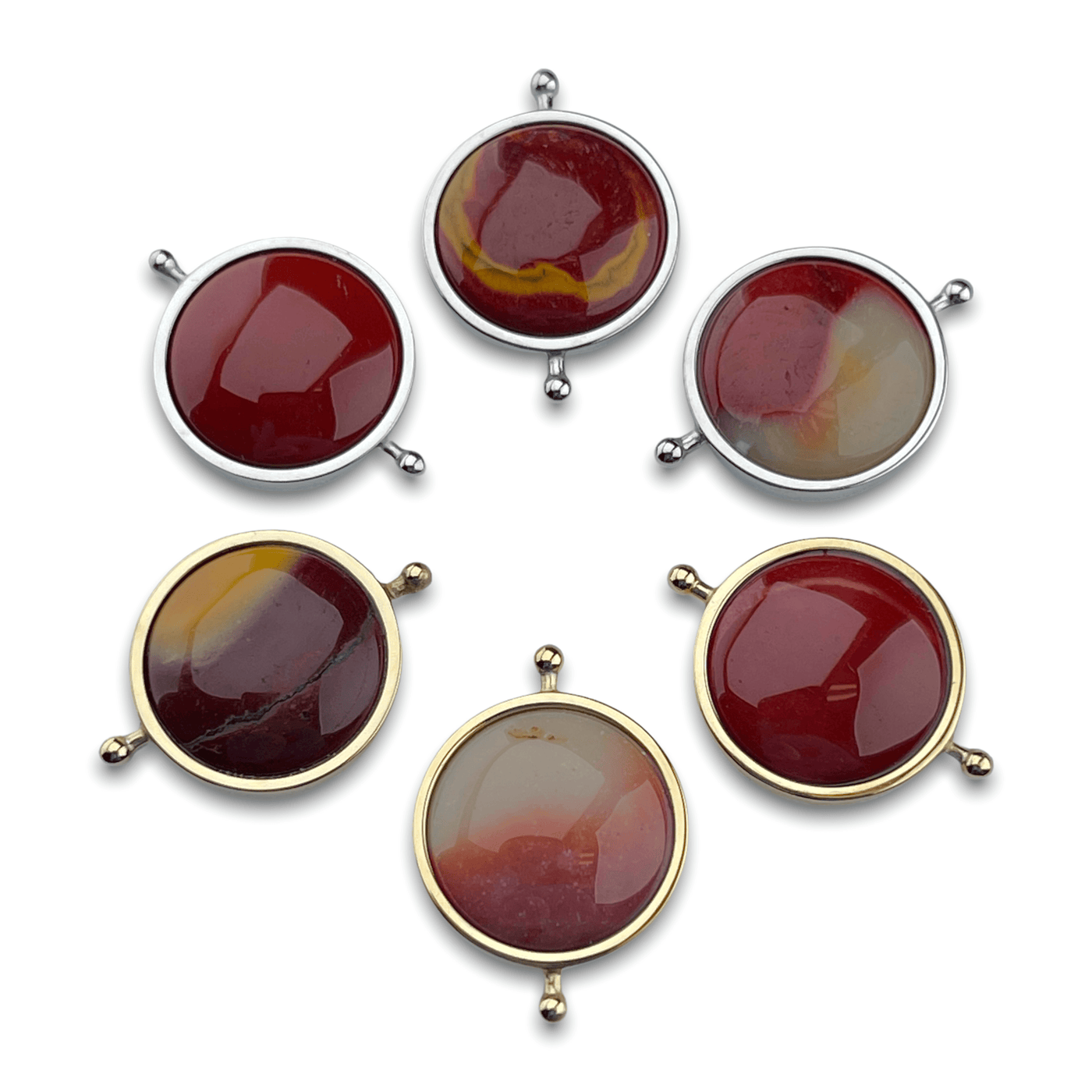 Red Mookaite Crystal Fidget Ring