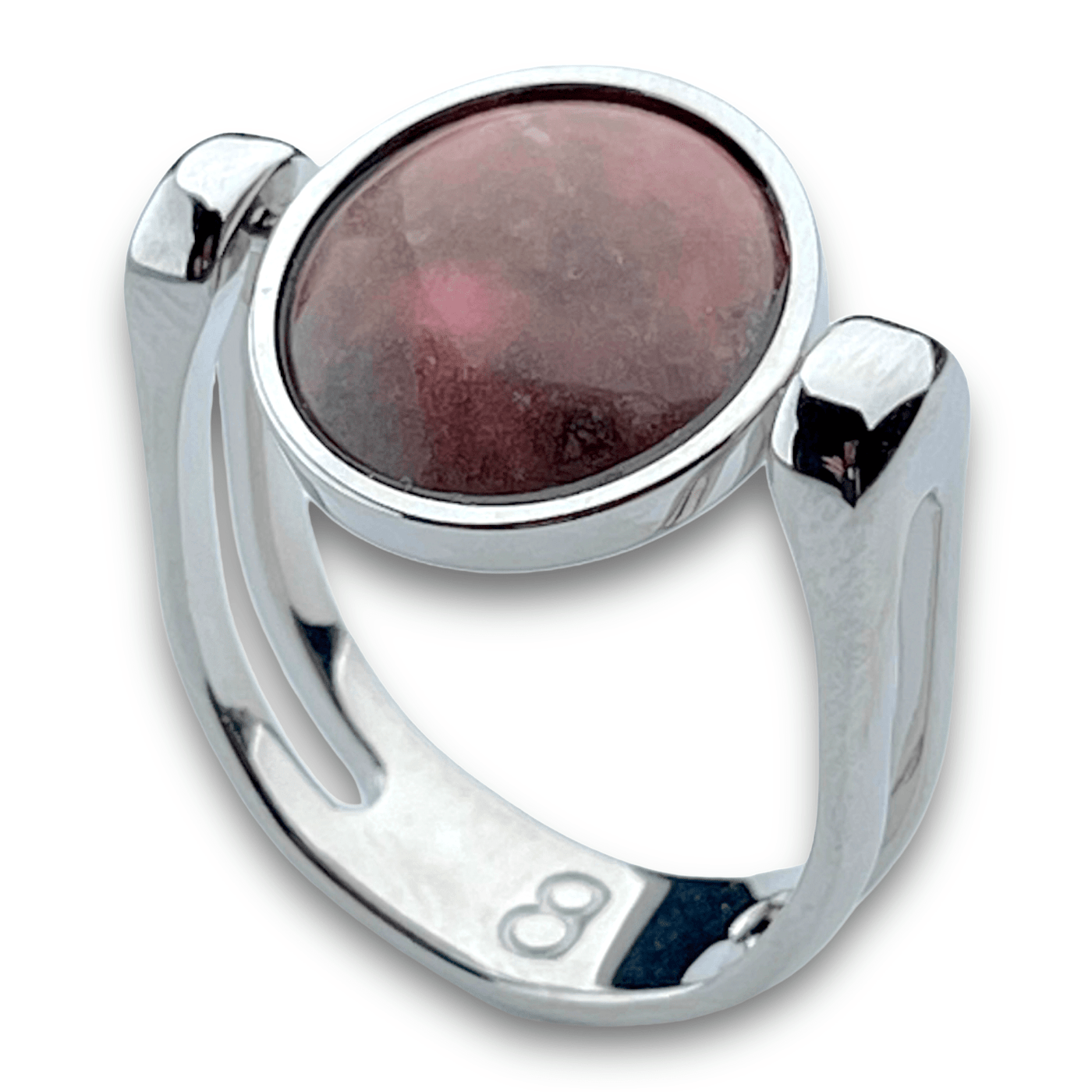 Rhodonite Crystal Fidget Ring
