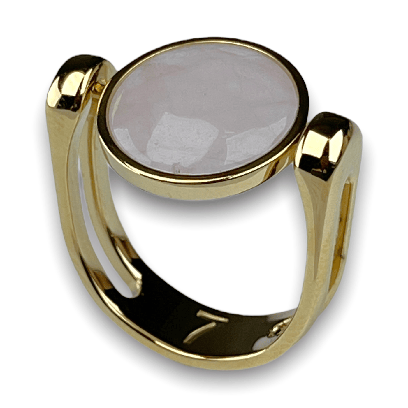 Rose Quartz Crystal Fidget Ring