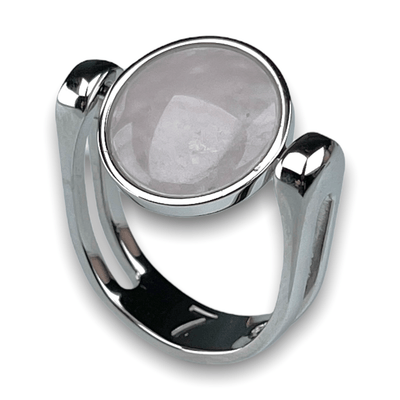 Rose Quartz Crystal Fidget Ring