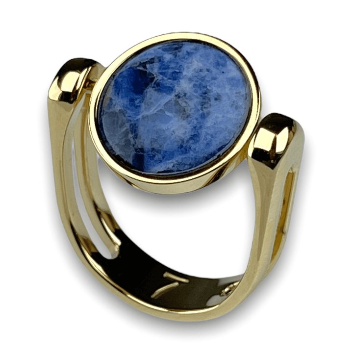 Sodalite Crystal Fidget Ring