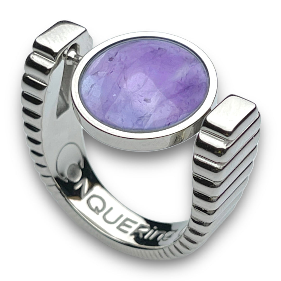 Silver ViaDeco™ Crystal Fidget Ring