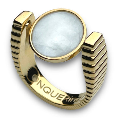Gold ViaDeco Crystal Fidget Ring