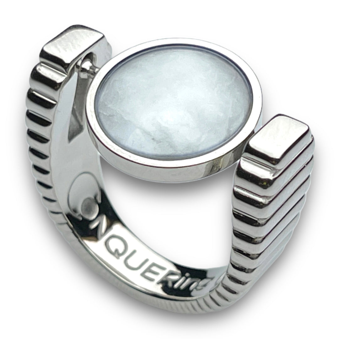 Silver ViaDeco™ Crystal Fidget Ring