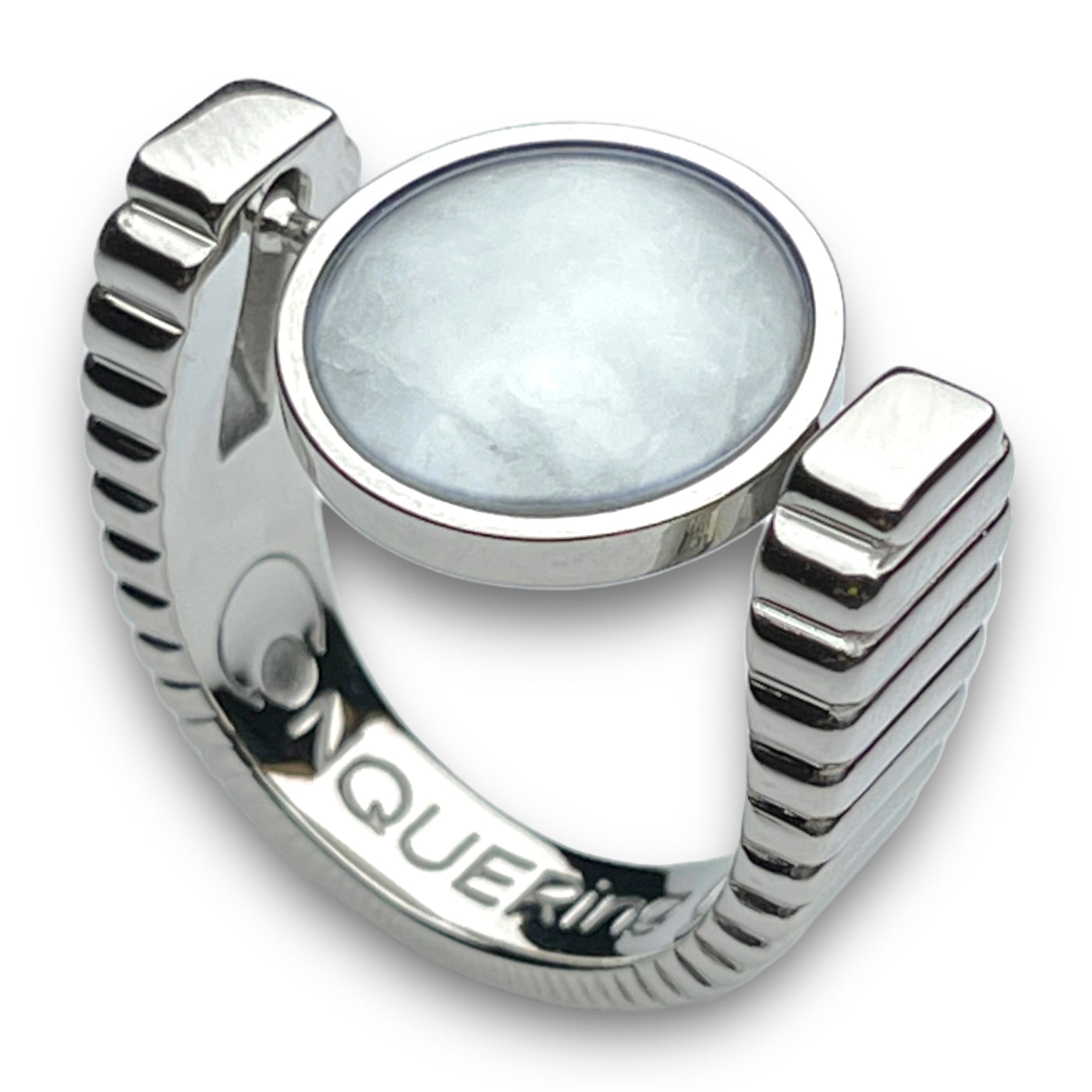 Silver ViaDeco Crystal Fidget Ring