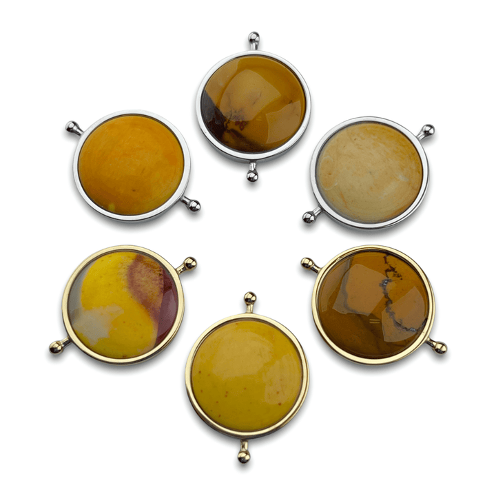 Yellow Mookaite Round Crystal Element